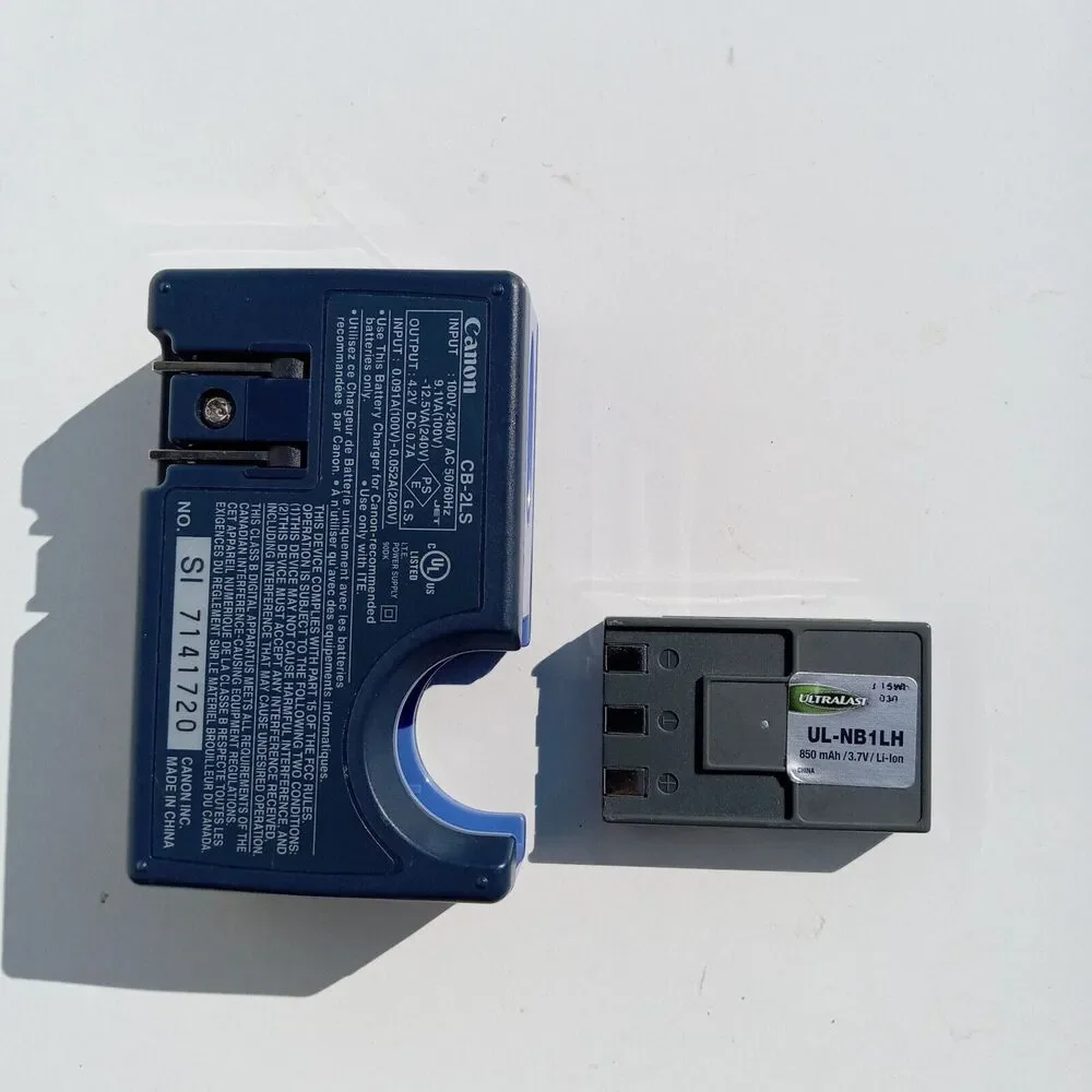 Genuine Canon CB-2LS Battery Charger + Battery - Free Shipping